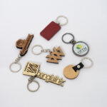 Wood Carving Letter Keychain